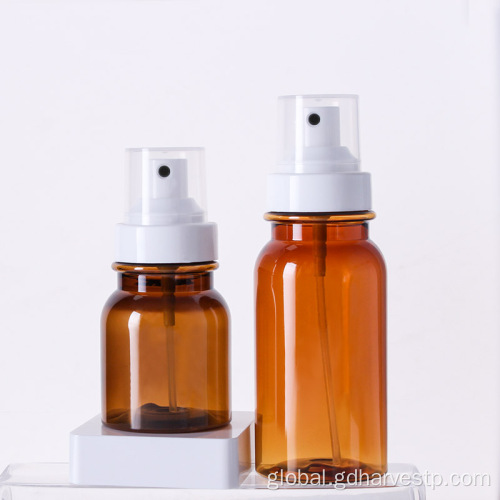 Amber Cosmetic Packing Bottle Amber Cosmetic Packing Plastic Sprayer Bottle With Pump Manufactory